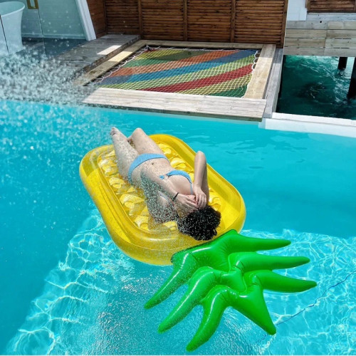 水上充氣西瓜菠蘿浮排遊泳圈高顔值浮床度假漂浮氣墊水上拍照其他