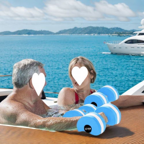 EVA水上浮板遊泳裝備男女水中瑜珈健身運動啞鈴水上漂浮玩具啞鈴