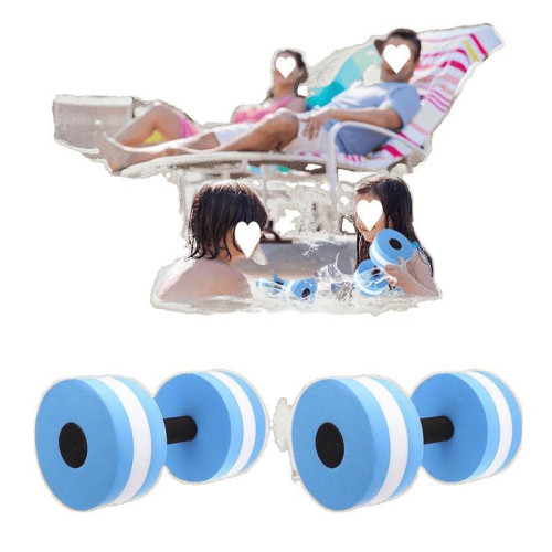 EVA水上浮板遊泳裝備男女水中瑜珈健身運動啞鈴水上漂浮玩具啞鈴