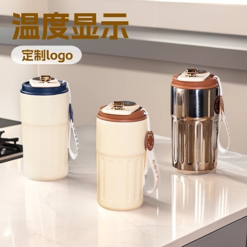 316不鏽鋼溫顯保溫杯保冷水杯大容量智能咖啡杯禮品