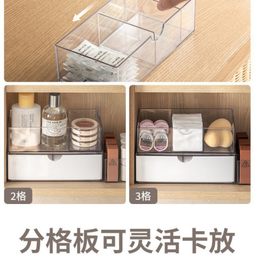 懶角落鏡櫃收納盒抽屜化妝品面膜口紅置物架桌面衛生間浴室洗漱台