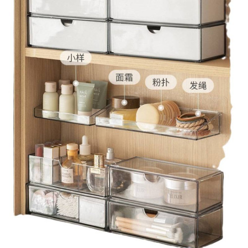 懶角落鏡櫃收納盒抽屜化妝品面膜口紅置物架桌面衛生間浴室洗漱台