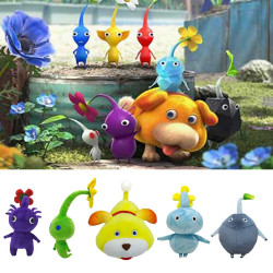 5pcs Ice Pikmins Stuffed Animals Rock Pikmins Plush Blue Pik