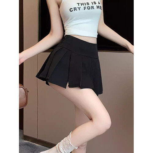 西裝半身裙女2026新款夏季款高腰小個子美式辣妹a字百褶裙短裙褲