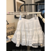 大碼胖mm蛋糕裙芭蕾風公主半身裙春秋季高腰甜美防走光包臀a字裙