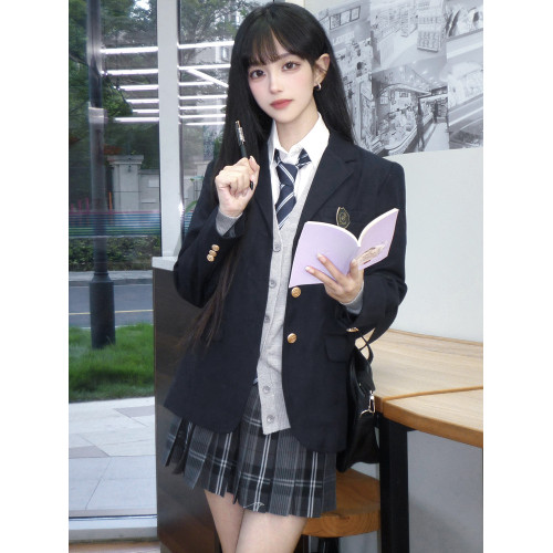花千豬原創 寒鴉格裙 jk製服校供感a字型百褶裙灰黑格百搭款jk裙 花千豬原創 寒鴉格裙 jk製服校供感a字型百褶裙灰黑格百搭款jk裙