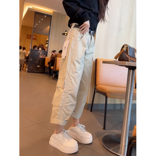 大碼工裝牛仔褲女夏季薄款2026新款胖mm顯瘦美式九分濶腿直筒褲子