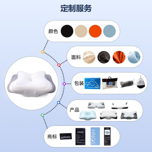 爆款記憶棉枕頭異形牛角枕仰睡側睡護頸椎冰絲涼感記憶枕 爆款記憶棉枕頭異形牛角枕仰睡側睡護頸椎冰絲涼感記憶枕