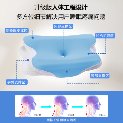 新品慢廻彈記憶棉枕頭酒店家用呵護頸椎枕助睡眠記憶枕頭禮品