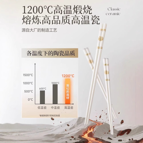 雙槍陶瓷筷子家用高檔5-10雙防滑耐高溫高級感輕奢陶瓷筷套裝禮盒 雙槍陶瓷筷子家用高檔5-10雙防滑耐高溫高級感輕奢陶瓷筷套裝禮盒