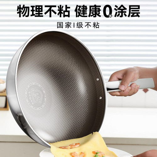 嚴選不鏽鋼鈦鍋家用無塗層不沾鍋電磁爐瓦斯爐專用蜂窩炒鍋煎鍋 嚴選不鏽鋼鈦鍋家用無塗層不沾鍋電磁爐瓦斯爐專用蜂窩炒鍋煎鍋