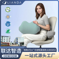 腰靠 貓臉座椅護腰醫院辦公禮品靠枕記憶棉簡約廻彈腰靠