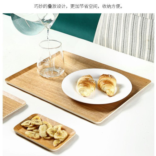 水曲柳木質托盤長方形西點蛋糕麵包盤烘焙店糕點展示木製平盤