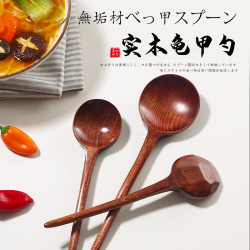 龜甲勺大湯勺長柄木勺木質乾飯勺螺螄粉勺木頭勺子吃飯拉面勺