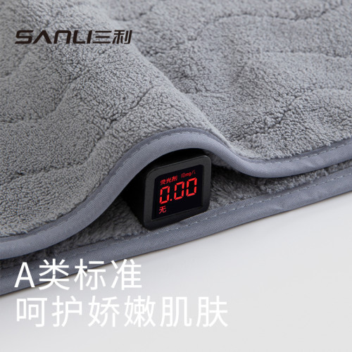 三利毛巾珊瑚絨毛巾水波紋面巾成人情侶柔軟洗臉巾超細纖維乾髮巾