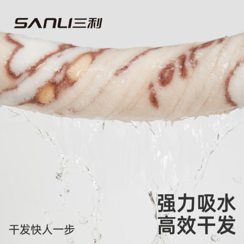 三利毛巾印花乾髮帽卡通包頭巾強吸水浴帽珊瑚絨乾髮巾成人乾髮帽