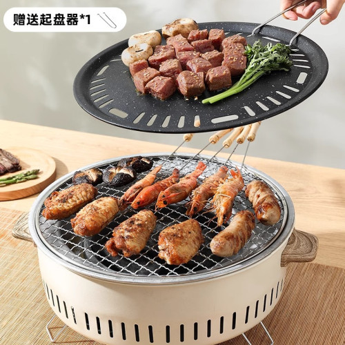 圍爐煮茶烤肉盤防風火爐套裝室內家用燒烤爐冬天戶外火盆炭器具 圍爐煮茶烤肉盤防風火爐套裝室內家用燒烤爐冬天戶外火盆炭器具
