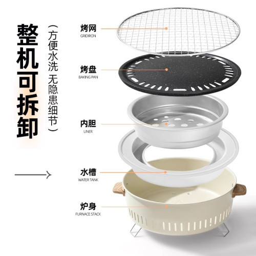 圍爐煮茶烤肉盤防風火爐套裝室內家用燒烤爐冬天戶外火盆炭器具 圍爐煮茶烤肉盤防風火爐套裝室內家用燒烤爐冬天戶外火盆炭器具