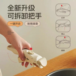 萬能柄可拆卸柄鍋把手手柄配件奶鍋炒鍋通用鍋柄防燙手柄