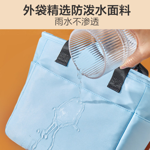 冬天加厚保溫餐包簡約手提便當袋通勤飯盒時尚保溫包防水帆布冰包 冬天加厚保溫餐包簡約手提便當袋通勤飯盒時尚保溫包防水帆布冰包