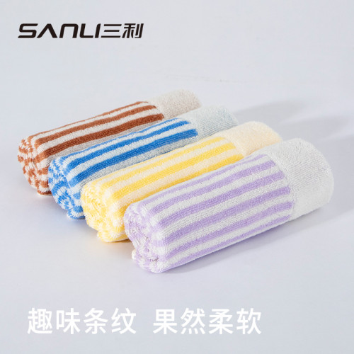 三利毛巾純棉方巾34*34柔軟吸水兒童方巾幼兒園寶寶毛巾家用方巾