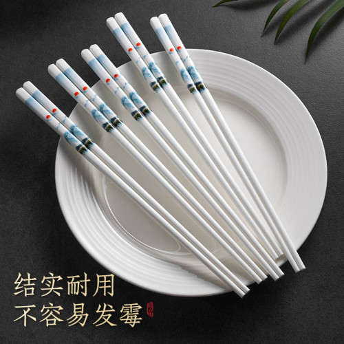 5雙裝高檔陶瓷筷子家用無漆無蠟不髮霉餐具抗菌防滑易清洗耐高溫 5雙裝高檔陶瓷筷子家用無漆無蠟不髮霉餐具抗菌防滑易清洗耐高溫