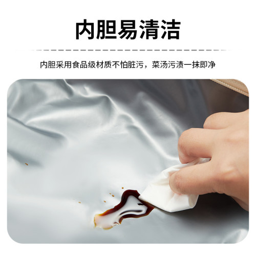 撞色手提保溫飯盒袋戶外野餐包上班族學生可攜式便當包加厚鋁箔冰包 撞色手提保溫飯盒袋戶外野餐包上班族學生可攜式便當包加厚鋁箔冰包