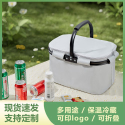 保溫袋冷藏箱戶外保溫箱車用冰箱包可攜式大容量折疊鋁框保溫包