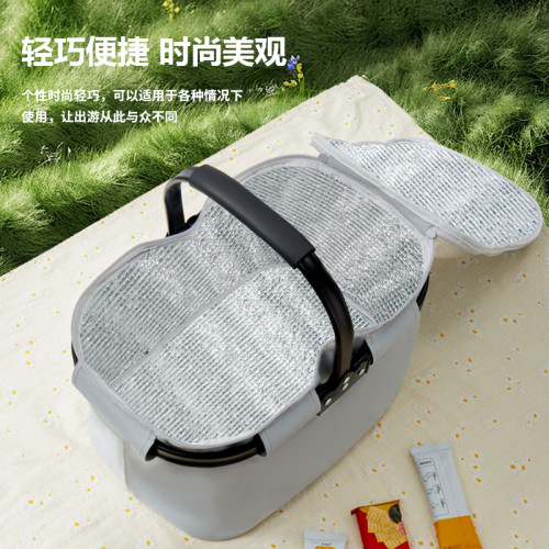保溫袋冷藏箱戶外保溫箱車用冰箱包可攜式大容量折疊鋁框保溫包