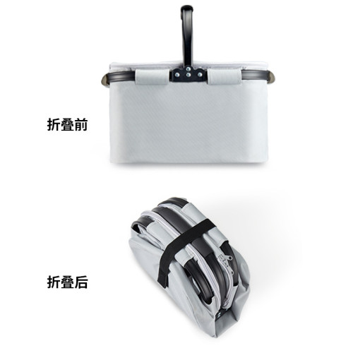 保溫袋冷藏箱戶外保溫箱車用冰箱包可攜式大容量折疊鋁框保溫包