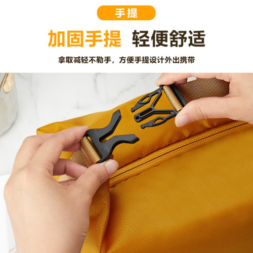 簡約保溫包上班族大容量手提袋防水防油飯盒袋學生手拎可攜式便當包