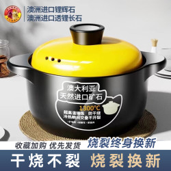 砂鍋家用耐高溫乾燒裂瓦斯爐用陶瓷煲湯鍋燉鍋煲仔飯湯煲沙鍋