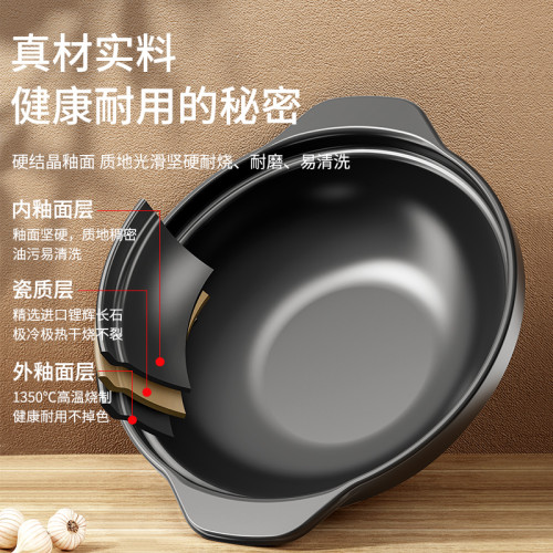 嚴選黃燜雞砂鍋家用瓦斯爐用耐高溫乾燒裂陶瓷煲仔飯煲湯鍋瓦煲 嚴選黃燜雞砂鍋家用瓦斯爐用耐高溫乾燒裂陶瓷煲仔飯煲湯鍋瓦煲
