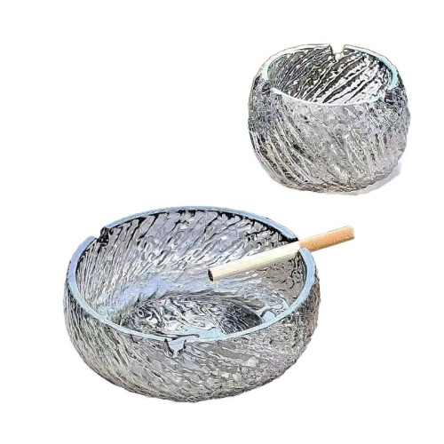 輕奢菸灰缸家用商務高顔值玻璃菸灰缸耐髒時尚大容量辦公菸缸