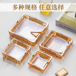 大號玻璃菸灰缸加厚創意潮流酒店家用客廳水晶菸缸辦公室防飛灰