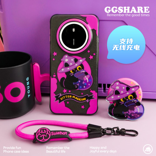 寄居蟹魔法貓適用華爲手機殼mate70pro保護套pura80ultra磁吸支架