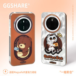 寄居蟹【華爲】原創咖啡熊咖啡貓Mate 70 Pro+ P70磁吸磨砂手機殼
