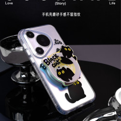 寄居蟹原創調皮貓適用華爲Pura70pro手機殼帶磁吸支架70ultra防摔