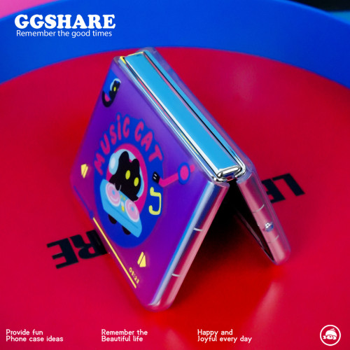 GGSHARE華爲PuraX摺疊螢幕手機殼原創保護套帶磁吸支架磨砂可愛卡通