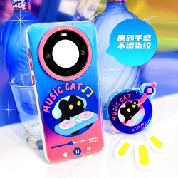 華爲Mate60系列原創DJ貓磁吸手機殼保護新款鐳射磨砂漸變小衆可愛