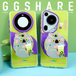 寄居蟹原創考拉適用華爲mate60pro手機殼支架新款Pura70pro保護殼
