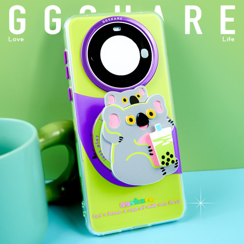 寄居蟹原創考拉適用華爲mate60pro手機殼支架新款Pura70pro保護殼