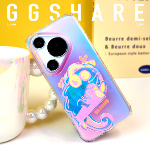 GGSHARE炫彩變色龍適用華爲Pura70pro手機殼 80ultra手機套帶支架