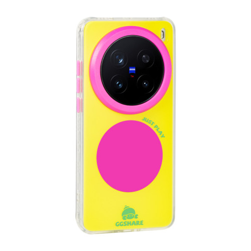 寄居蟹原創藝術色塊適用vivo X200 Pro Mini手機殼磁吸支架手腕繩