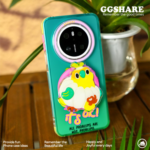 寄居蟹【華爲】原創握草蒜鳥抽象磁吸磨砂mate 70 Pro+手機殼全包