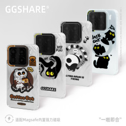 寄居蟹【適用小米15】原創熊貓屁屁蛇蛇貓xiaomi14手機殼磁吸支架