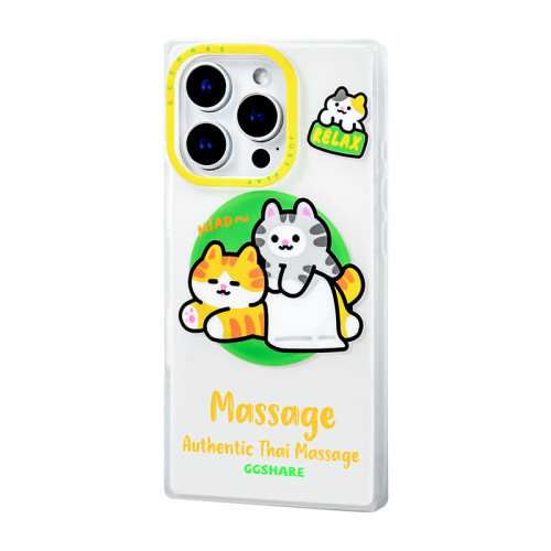 寄居蟹按摩貓iPhone17手機殼蘋果16promax磁吸支架手腕繩多功能