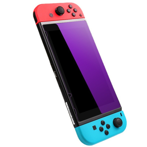 適用任天堂Switch鋼化膜9H全屏玻璃保護貼膜遊戯機螢幕保護防指紋