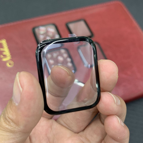 適用蘋果iwatchS12 iwatch11代7代3D玻璃曲面全膠玻璃保護貼膜