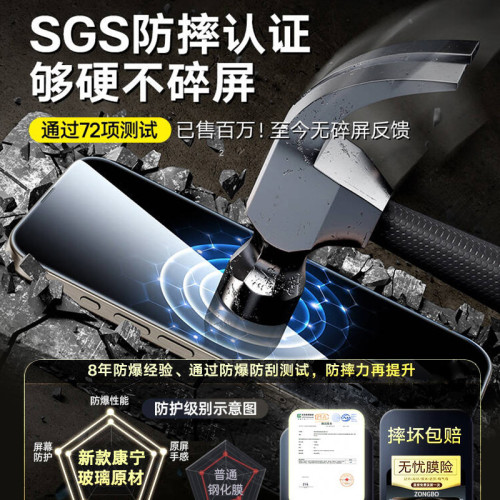 康寧適用蘋果15鋼化膜13iPhone14promax新款15pro手機膜12貼膜 康寧適用蘋果15鋼化膜13iPhone14promax新款15pro手機膜12貼膜